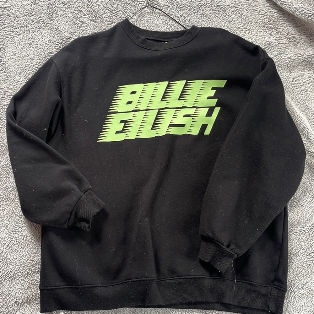 SIZE SMALL BILLIE EILISH BRAND Black Billie Eilish Crewneck Hoodie